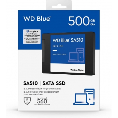 Dysk SSD WD Blue 500GB SA510 WDS500G3B0A SATA 2,5''
