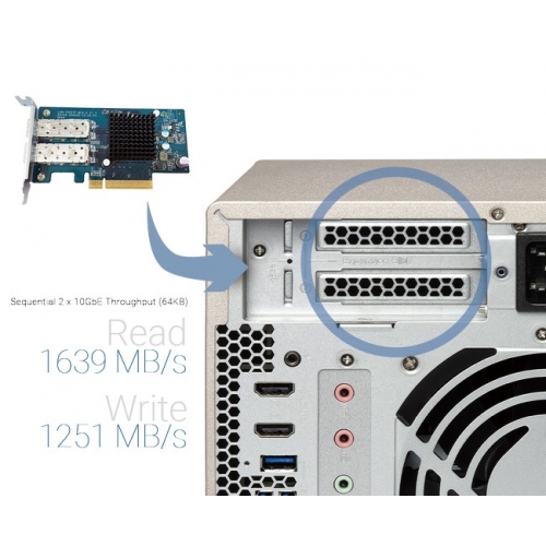 Serwer plikow NAS QNAP TVS-673e-4G DDR4 4GB RAM  QuadCore 3.4GHz